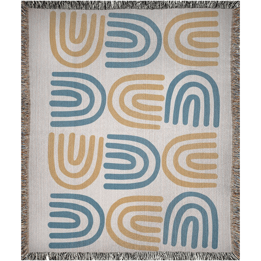 Signs & Sigma  -100% Cotton Jacquard Woven Throw Blanket
