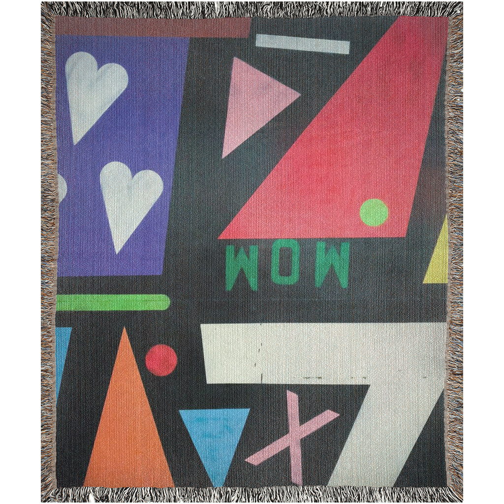MOM Love  -100% Cotton Jacquard Woven Throw Blanket