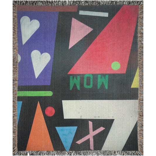 MOM Love  -100% Cotton Jacquard Woven Throw Blanket